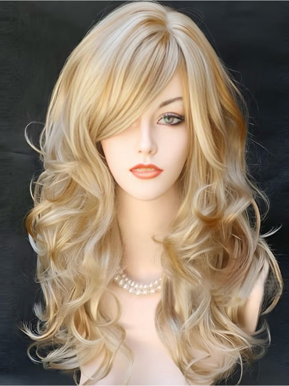 Blonde Layered Long Wavy Women's Wig - Stylish Natural Look